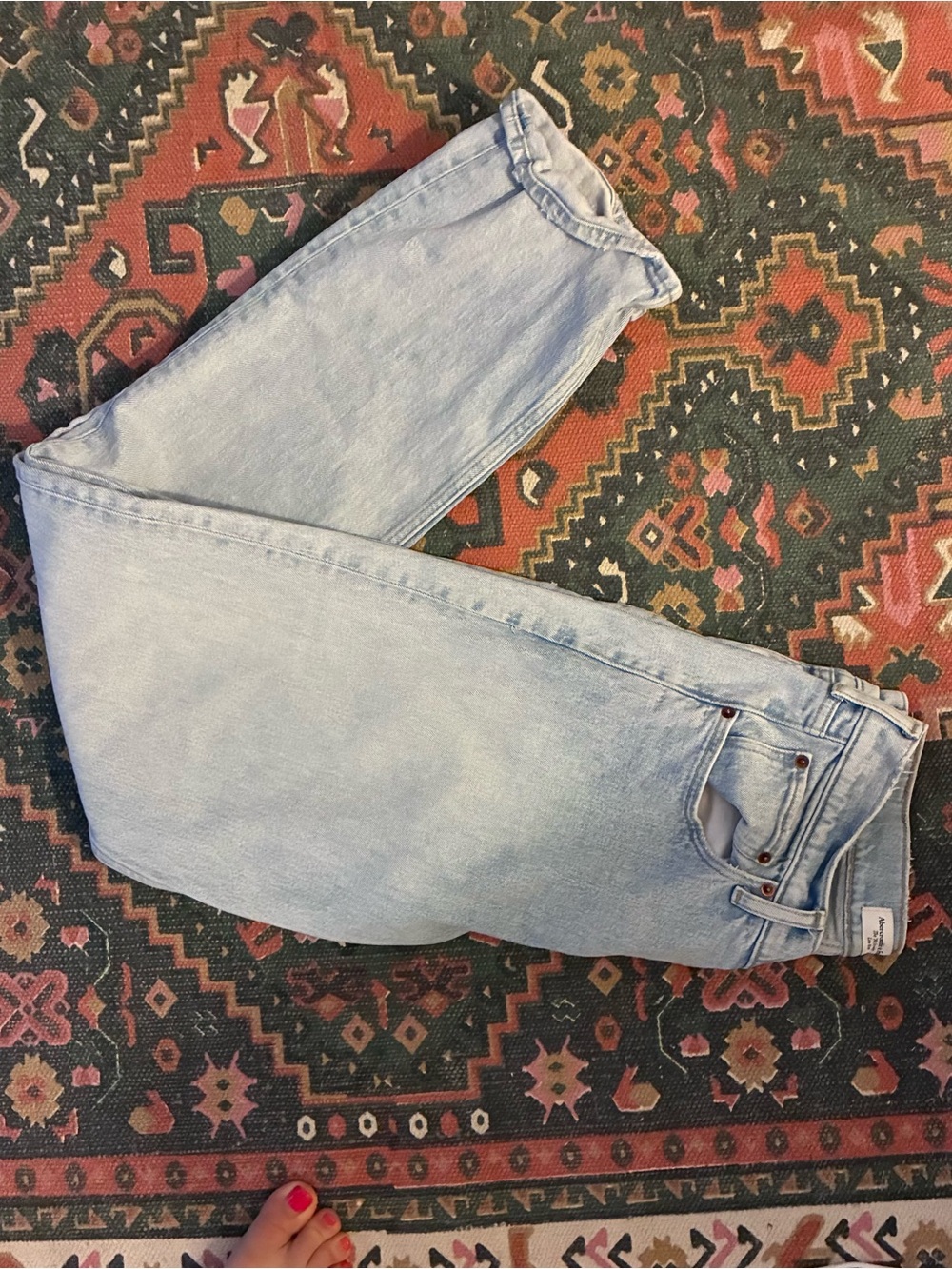 Abercrombie & Fitch Light Blue Boyfriend Jeans - Picture 5 of 6